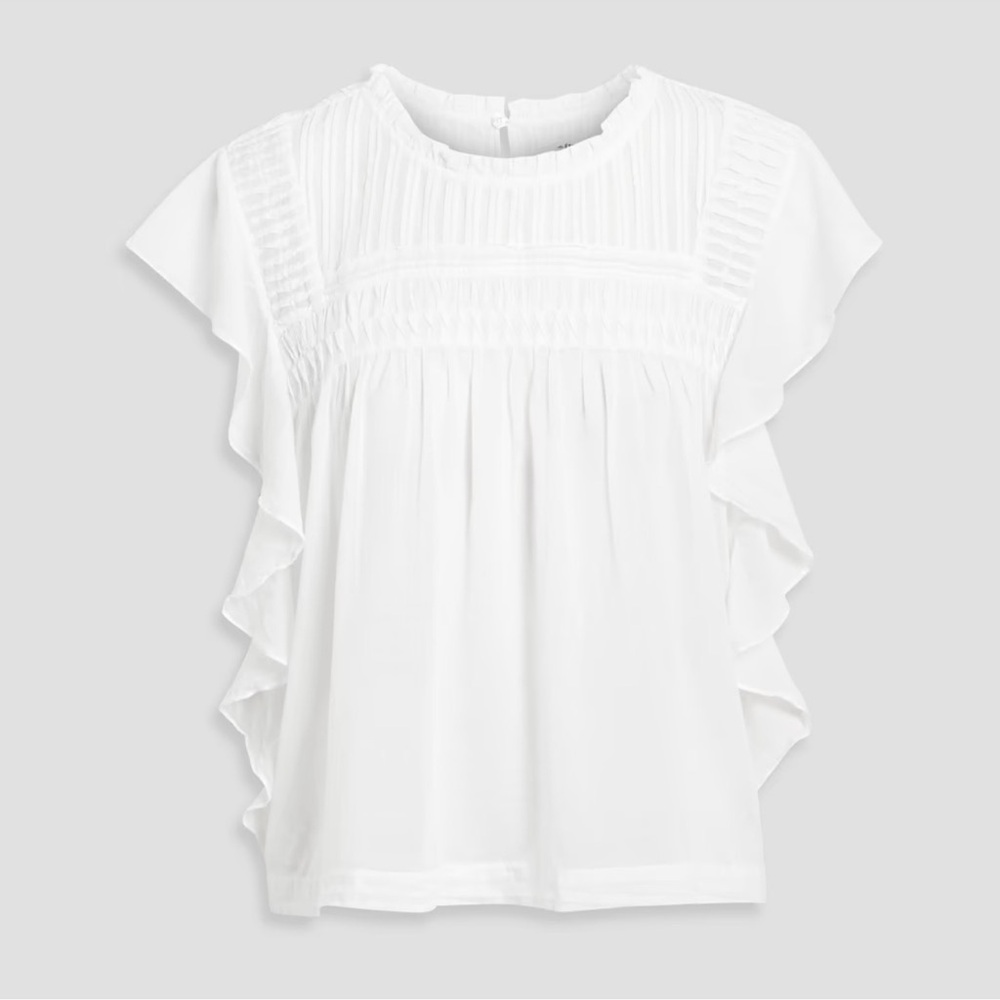 Isabel Marant White Ruffled Blouse